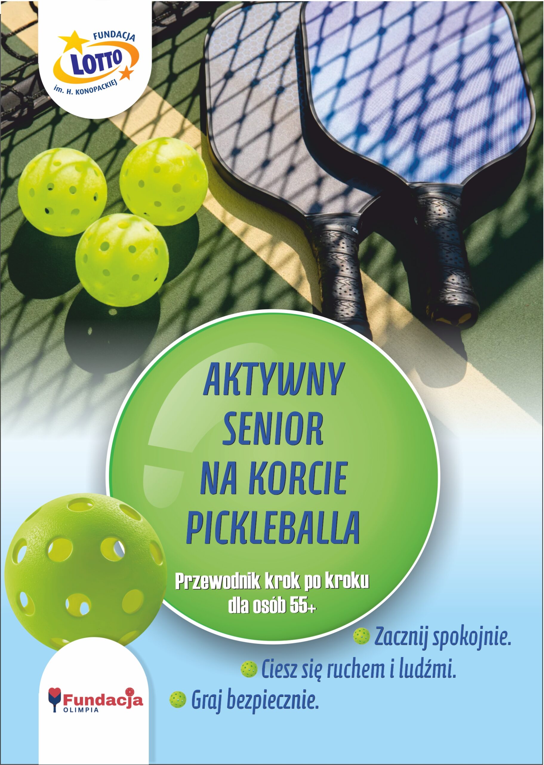Okładka książki Aktywny Senior na korcie pickleballa